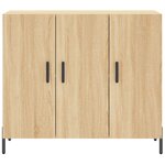 vidaXL Buffet chêne sonoma 90x34x80 cm bois d'ingénierie