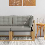 vidaXL Canapé d'angle extérieur Bois d'Acacia Massif Blanc