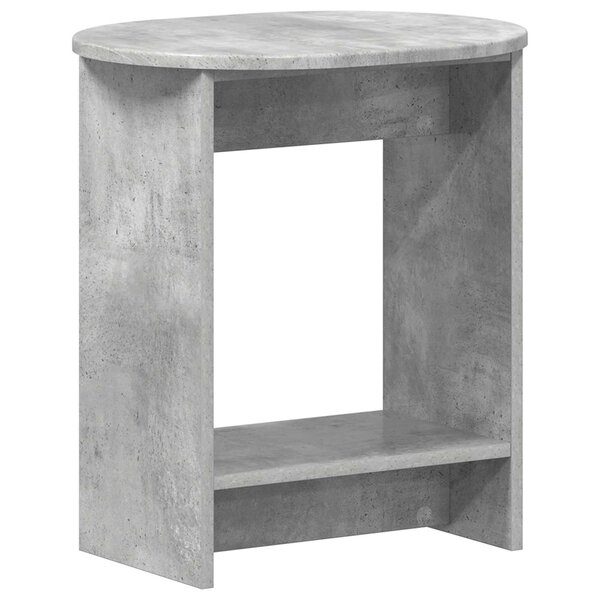 vidaXL Table d'appoint Gris béton 50 x 39 5 x 55 cm Bois d'ingénierie