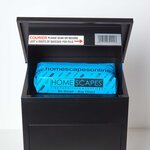 Boîte à colis moyenne 1 porte Noire à accès frontal Acier galvanisé SMART PARCEL BOX®
