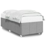 vidaXL Cadre de lit sans matelas gris clair 100x200 cm tissu