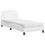 vidaXL Cadre de lit sans matelas Zadar blanc 100x200 cm similicuir