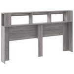 vidaXL Tête de lit à LED sonoma gris 180x18 5x103 5 cm bois ingénierie