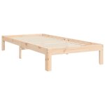 vidaXL Cadre de lit avec tête de lit 90x200 cm bois massif