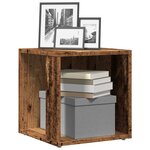 vidaXL Table d'appoint vieux bois 33x33x34 cm bois d'ingénierie