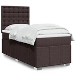 vidaXL Sommier à lattes de lit avec matelas Marron foncé 80x200 cm