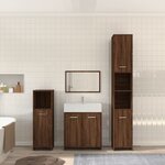 vidaXL Ensemble de meubles de salle de bain 4 Pièces Chêne marron