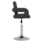 vidaXL Chaises pivotantes à manger lot de 6 noir similicuir