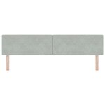 Tête de lit vidaXL en velours gris clair matelassée avec des boutons en cristal de 200 cm