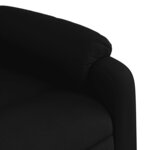 vidaXL Fauteuil inclinable en tissu noir