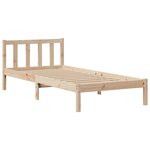 vidaXL Lit bibliothèque sans matelas 90x190 cm bois de pin massif
