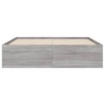 vidaXL Cadre de lit avec tiroirs sans matelas sonoma gris 120x200 cm