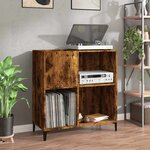 vidaXL Armoire à disques chêne fumé 84 5x38x89 cm bois d'ingénierie