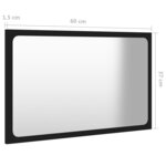 vidaXL Ensemble de meubles de salle de bain Noir Aggloméré