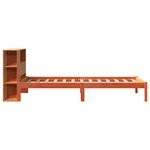 vidaXL Lit bibliothèque sans matelas cire marron 75x190 cm pin massif