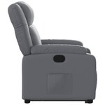 vidaXL Fauteuil inclinable Gris Similicuir