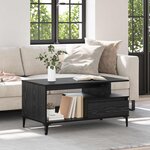 vidaXL Table basse Chêne noir 90 x 49 x 45 cm Bois d'ingénierie