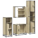 vidaXL Ensemble de meubles de salle de bain 4 Pièces chêne sonoma