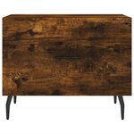 vidaXL Tables basses 2 Pièces chêne fumé 50x50x40 cm bois d'ingénierie