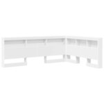 vidaXL Tête de lit de rangement Blanc 150 cm Bois d'ingénierie