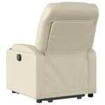 vidaXL Fauteuil inclinable électrique crème similicuir