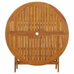 vidaXL Table pliable de jardin 110 cm Bois d'acacia massif