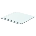 vidaXL Panneaux d'étagère 2 Pièces Verre Transparent 40 x 30 cm