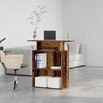 vidaXL Bureau de réception vieux bois 100x40x104 cm bois d'ingénierie