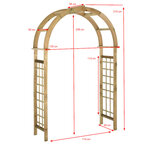 vidaXL Arche avec treillis Bois de pin vert imprégné