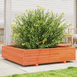 vidaXL Jardinière cire marron 100x100x26 5 cm bois de pin massif