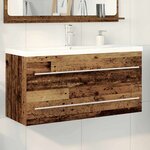 vidaXL Meuble de Lavabo de Salle de Bain avec tiroir 2 Pièces Bois Ancien