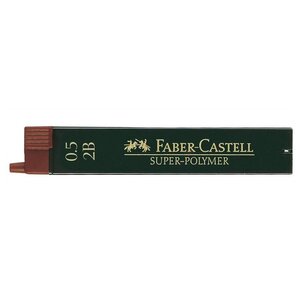 Boîte de 12 mines 0 5 mm Super Polymère 9065 S- dureté 2B FABER-CASTELL