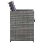 vidaXL Salon de jardin 5 Pièces Résine tressée bois d'acacia Anthracite