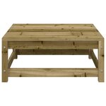vidaXL Canapé de jardin et repose-pieds 2 places bois de pin imprégné