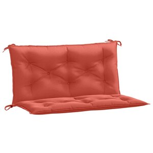 vidaXL Coussins de banc de jardin lot de 2 rouge mélangé tissu