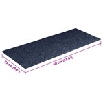 vidaXL Tapis d'escalier autocollants 30 pièces 60 x 25 cm Gris Bleu Rectangulaire
