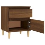 vidaXL Tables de chevet 2 Pièces Chêne marron 40x35x50 cm