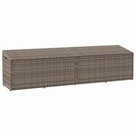 vidaXL Boîte de rangement de jardin gris 220x50x58 cm résine tressée