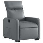 vidaXL Fauteuil inclinable Gris Similicuir