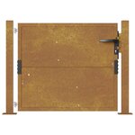 vidaXL Portail de jardin 105x80 cm acier corten