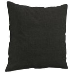 vidaXL Ensemble de canapés 2 Pièces avec coussins noir tissu