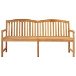vidaXL Banc en Bois Sculpté en Rose 150 x 60 x 90 cm Naturel