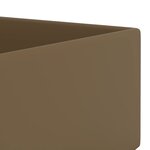 vidaXL Lavabo de salle de bain avec trop-plein Céramique Crème mat