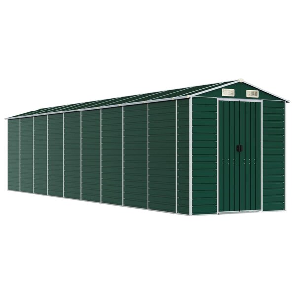 vidaXL Abri de jardin vert 191x810x198 cm acier galvanisé