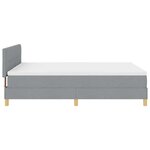 vidaXL Lit à ressorts avec coussin Gris clair 160 x 200 cm tissu
