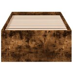 vidaXL Cadre de lit sans matelas chêne fumé 100x200 cm