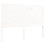 vidaXL Cadre de lit sans matelas blanc bois de pin massif