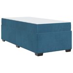 vidaXL Cadre de lit avec matelas Bleu foncé 90 x 200 cm Velours