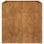 vidaXL Jardinière rouillé 80x80x80 cm acier inoxydable