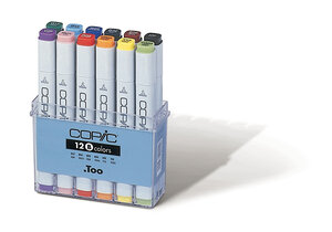 Set 12 marqueurs Manga Copic Sketch Gris chaud